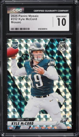 2025 Panini Mosaic Kyle McCord ROOKIE #352 CGC 10 GEM MINT