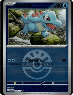 2026 Totodile (Ball Reverse Holofoil) #41 Ascended Heroes