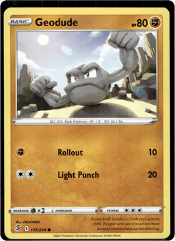 2021 Geodude #135 Fusion Strike