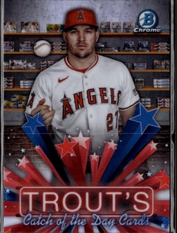 2025 Mike Trout #HS-6 Bowman Chrome Trout's Catch of the Day Cards