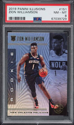 2019 Panini Illusions Zion Williamson ROOKIE #151 PSA 8 NM-MT