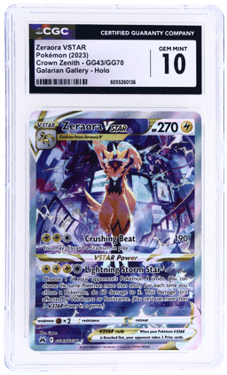 2023 Pokemon Sword and Shield Crown Zenith Galarian Gallery Zeraora Vstar #GG43 CGC 10
