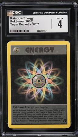 2000 Pokemon Team Rocket Rainbow Energy #80 CGC 4 VGEX