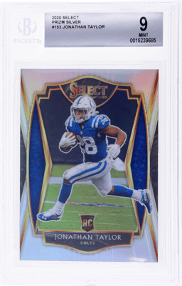 2020 Panini Select Premier Level Silver Prizm Jonathan Taylor #153 BGS 9