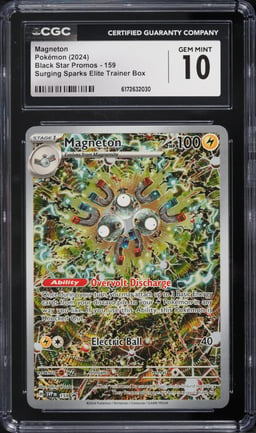 2024 Pokemon Scarlet & Violet Promo Surging Sparks ETB Full Art Magneton #159 CGC 10 GEM MINT