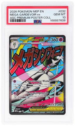 2026 Pokemon Mega Evolution Ascended Heroes Premium Poster Collection Mega Gardevoir Ex #032 PSA 10