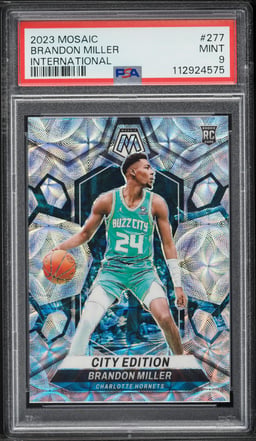 2023 Panini Mosaic International Brandon Miller ROOKIE #277 PSA 9 MINT