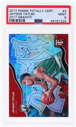2017 Panini Totally Certified 2017 Graffiti Jayson Tatum #3 PSA 9