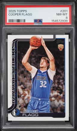 2025 Topps Basketball Cooper Flagg ROOKIE #201 PSA 8 NM-MT