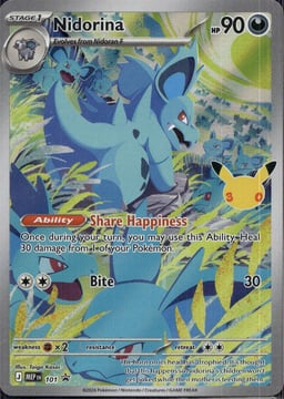 2025 Nidorina #101 Mega Evolution Black Star Promos