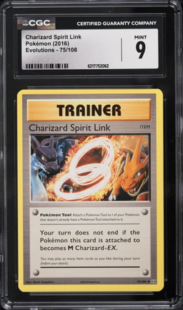 2016 Pokemon XY Evolutions Charizard Spirit Link #75 CGC 9 MINT