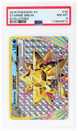 2016 Pokemon XY Evolutions Starmie Break #32 PSA 8