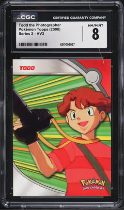 2000 Topps Pokemon Series 2 Todd The Photographer #HV3 CGC 8 NM-MT