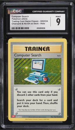 2023 Pokemon TCG Classic Charizard & Ho-Oh Ex Deck Holo Computer Search #20 CGC 9 MINT