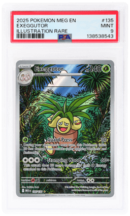 2025 Pokemon Mega Evolution Illustration Rare Exeggutor #135 PSA 9