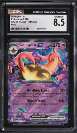 2026 Pokemon Mega Evolution Chaos Rising Holo Gourgeist Ex #41 CGC 8.5 NM-MT+