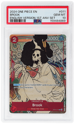 2024 One Piece Promo 1st Anniversary Set Brook #ST01-011 PSA 10