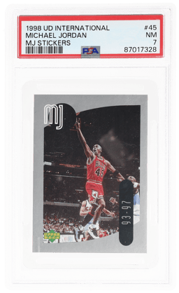 1998 Upper Deck MJ Sticker Collection Michael Jordan #45 PSA 7