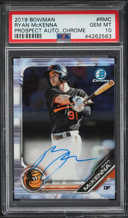 2019 Bowman Chrome Ryan McKenna PROSPECT AUTO #CPA-RMC PSA 10 GEM MINT