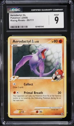 2009 Pokemon Platinum Rising Rivals Aerodactyl GL #55 CGC 9 MINT