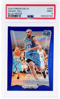 2023 Panini Prizm Deca Blue Prizm Grant Hill #295 32/149 PSA 9
