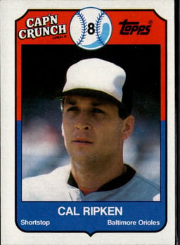1989 Cal Ripken #6 of 22 Cap'n Crunch