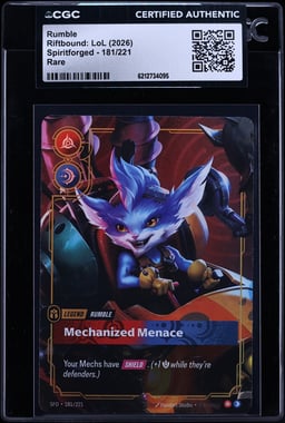 2026 Riftbound League Of Legends LoL Spiritforged Rumble #181 CGC AUTH