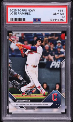 2025 Topps Now Jose Ramirez #551 PSA 10 GEM MINT