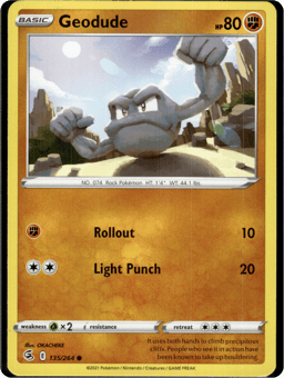 2021 Geodude #135 Fusion Strike
