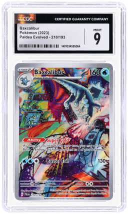 2023 Pokemon Scarlet and Violet Paldea Evolved Illustration Rare Baxcalibur #210 CGC 9