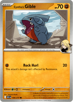 2026 Cynthia's Gible #109 Ascended Heroes