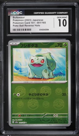 2023 Pokemon Japanese Scarlet & Violet 151 Poke Ball Reverse Holo Bulbasaur #1 CGC 10 GEM MINT