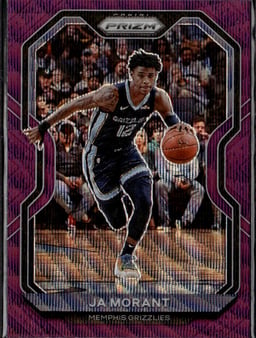2020 Ja Morant #115 Prizm Purple Wave Prizm