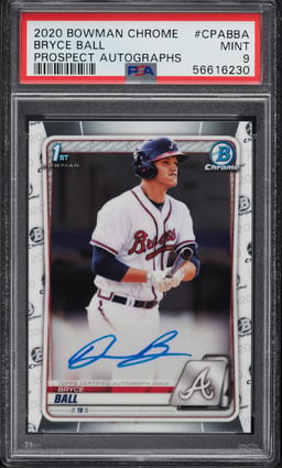 2020 Bowman Chrome Prospects Bryce Ball ROOKIE AUTO #CPA-BBA PSA 9 MINT