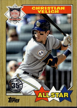2022 Christian Yelich #87AS-26 Topps 1987 All Stars