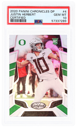2020 Panini Chronicles Draft Picks Certified Justin Herbert #4 PSA 10