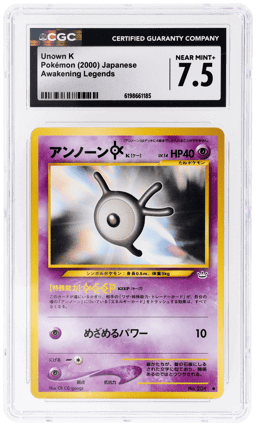 2000 Pokemon Neo 3: Awakening Legends Japanese Holo Unown K #201 CGC 7.5