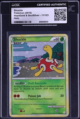 2010 Pokemon HeartGold & SoulSilver Holo Shuckle #11 CGC AUTH