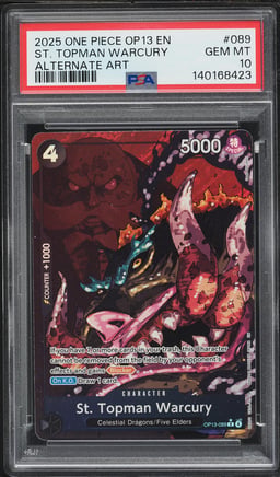 2025 One Piece Carrying On His Will Alt Art St. Topman Warcury #089 PSA 10 GEM MINT