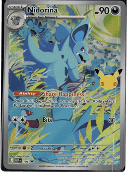 2025 Nidorina #101 Mega Evolution Black Star Promos