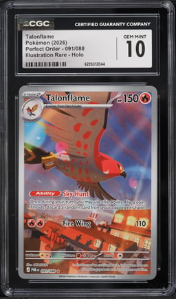 2026 Pokemon Mega Evolution Perfect Order IR Talonflame #91 CGC 10 GEM MINT