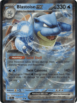 2024 Blastoise ex #30 Stellar Crown