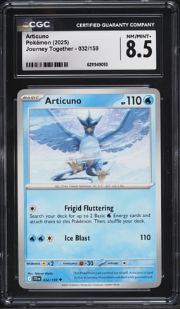 2025 Pokemon Scarlet & Violet Journey Together Articuno #032 CGC 8.5 NM-MT+