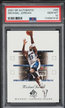 2001 SP Authentic Michael Jordan #90 PSA 10 GEM MINT