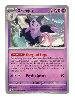 2025 Grumpig #63 Mega Evolution