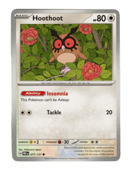 2025 Hoothoot #77 Prismatic Evolutions