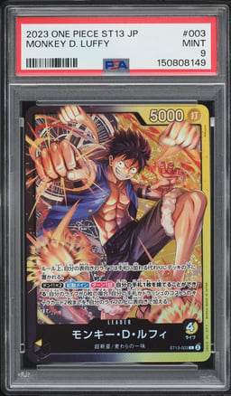 2023 One Piece Japanese Three Brothers Leader Monkey D. Luffy #ST13-003 PSA 9 MINT