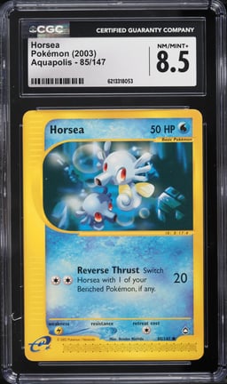 2003 Pokemon Aquapolis Horsea #85 CGC 8.5 NM-MT+