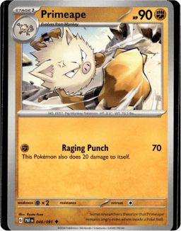 2024 Primeape #46 Paldean Fates