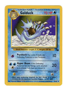 1999 Golduck #35 Fossil Unlimited